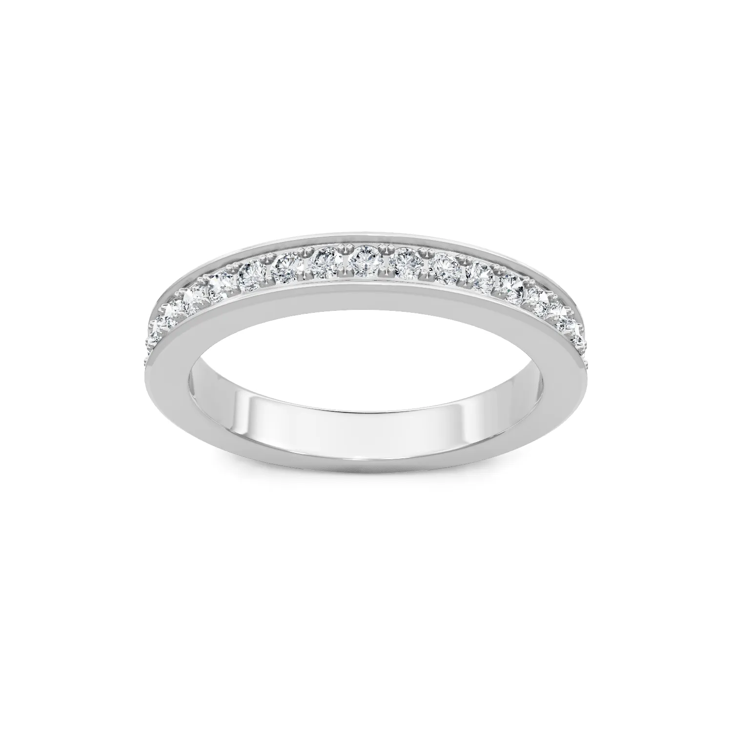 0.50ctw Round Diamond Pave Milgrain Eternity Band