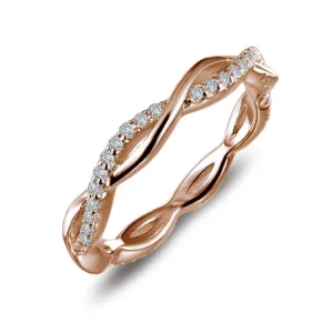 0.52 CTW Twist Wedding Band