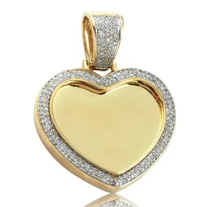 10K 0.45CTW DIAMOND HEART MEMORY PENDANT