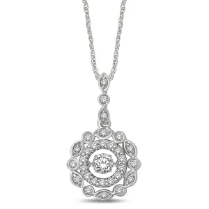 10K White Gold 2/5 Ctw Diamond Fashion Pendant