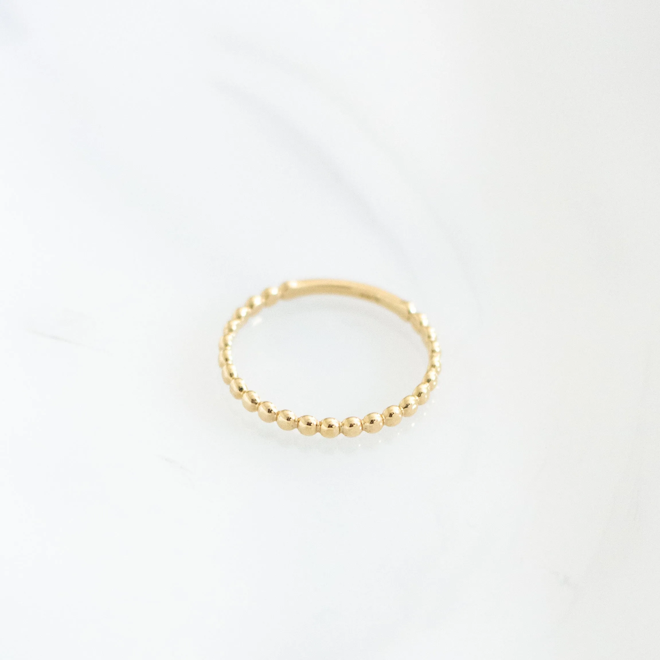 14K Beaded Ring