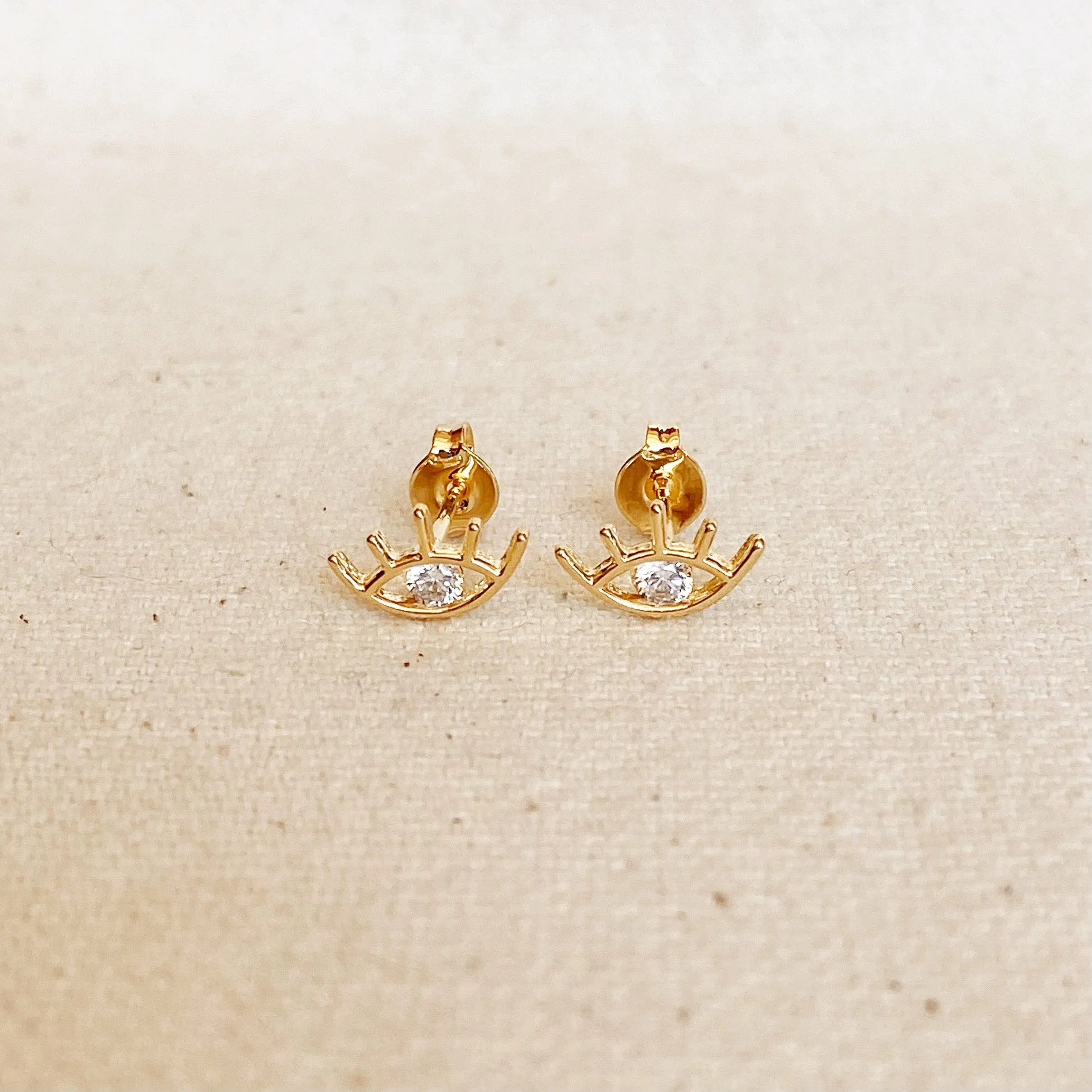 18k Gold-Filled Eye Studs