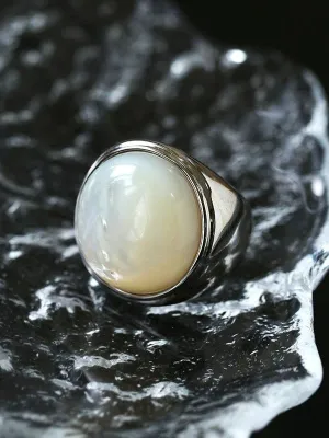 925 Sterling Silver Mother of Pearl Ring