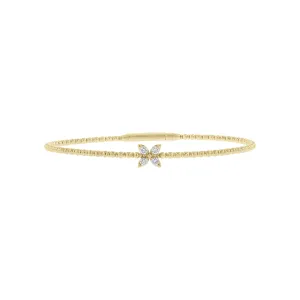 Alice Floral Diamond Bangle Bracelet