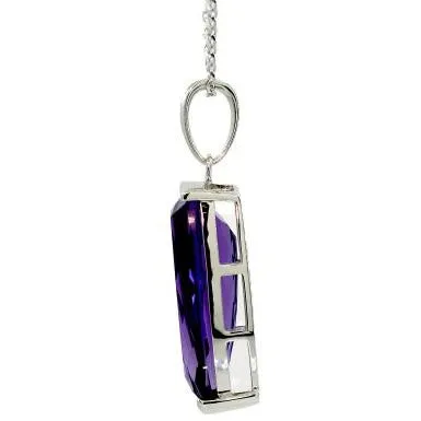 Amethyst Trillion Necklace