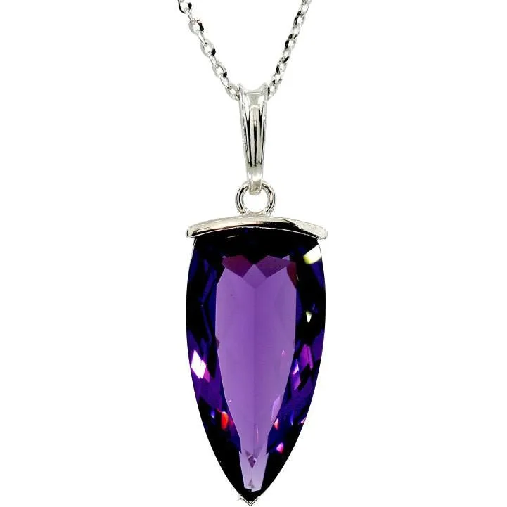 Amethyst Trillion Necklace