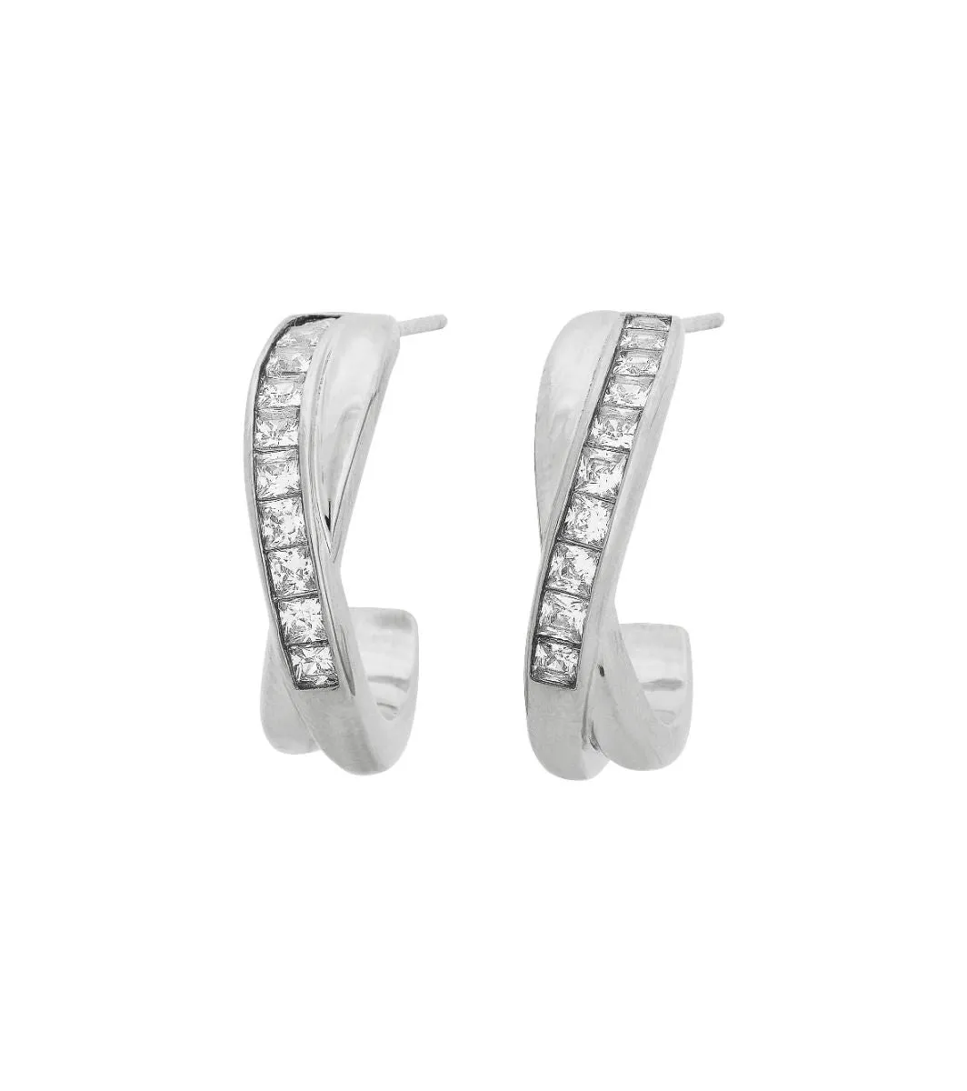 Andorra Creoles Duo L Steel Earrings