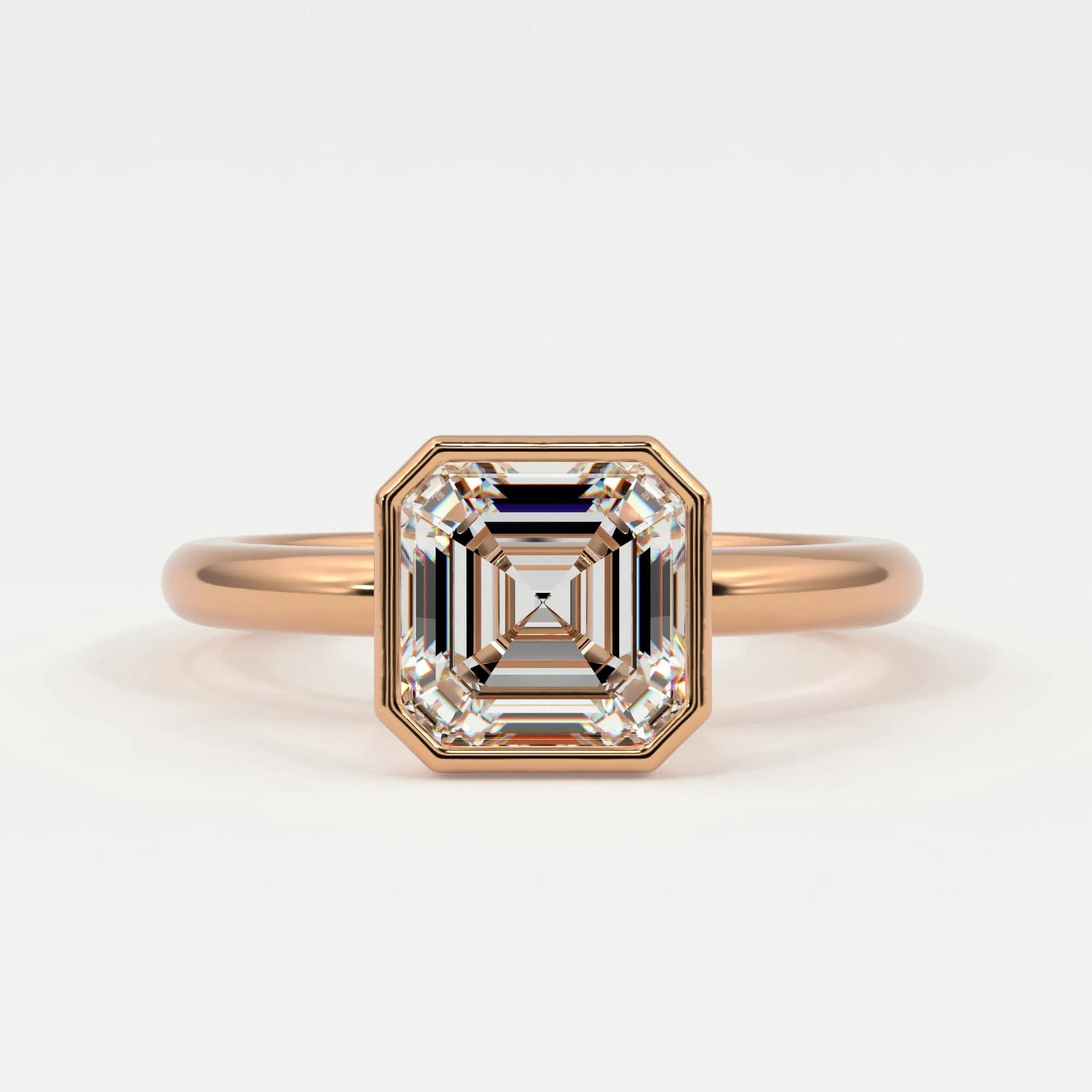 Ascher Cut Diamond Engagement Rings, Lab Grown