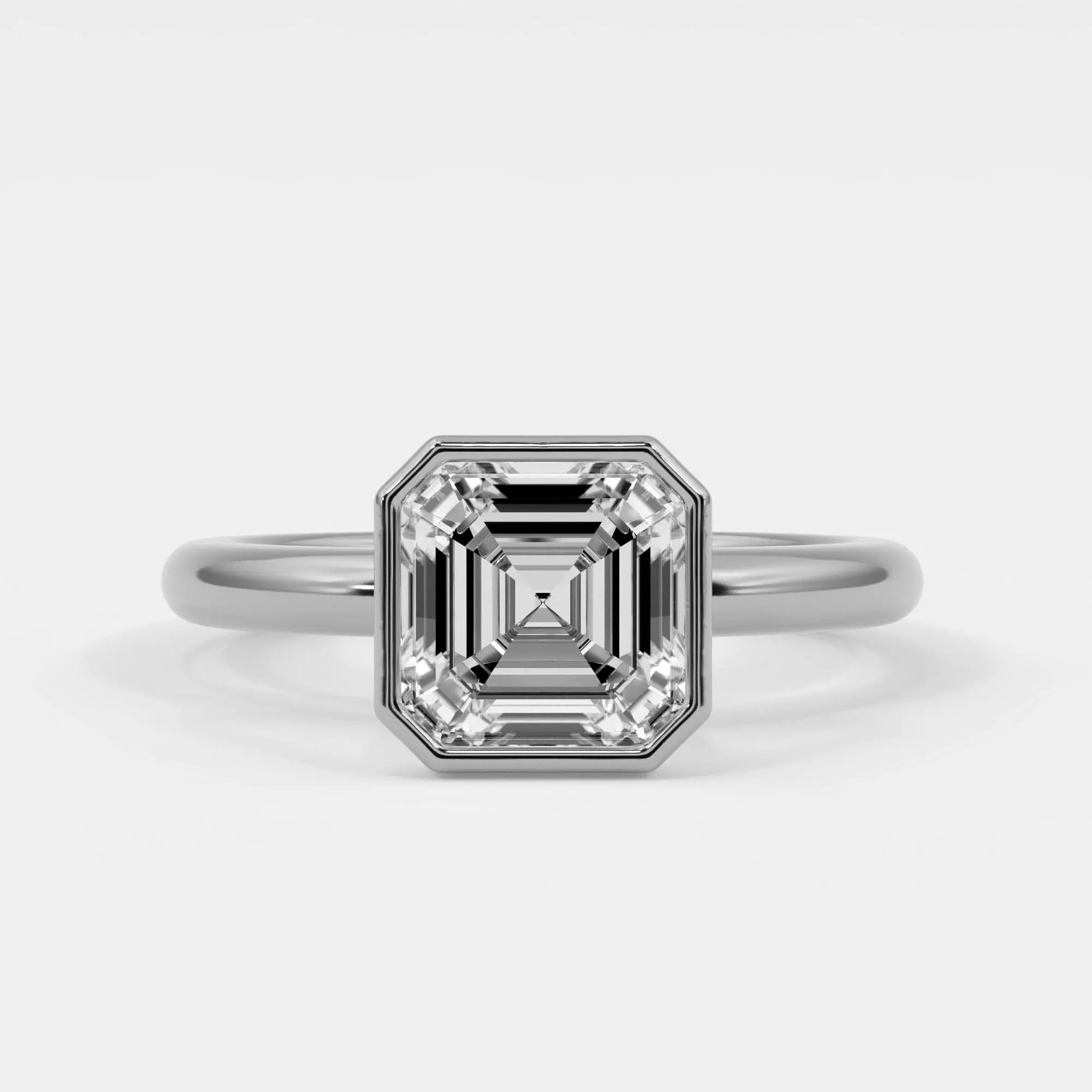 Ascher Cut Diamond Engagement Rings, Lab Grown