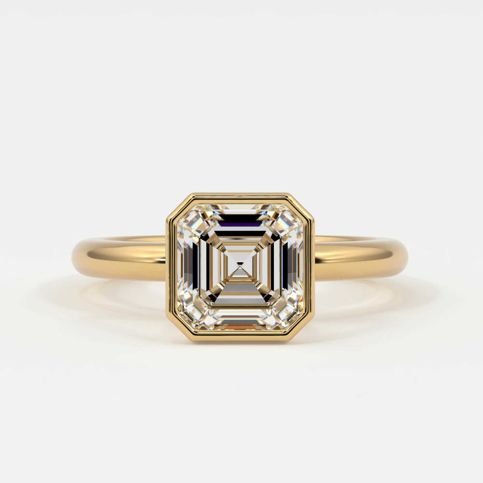 Ascher Cut Diamond Engagement Rings, Lab Grown