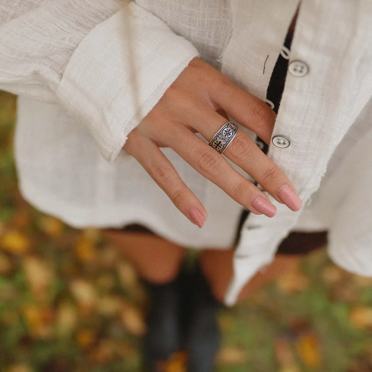 Aztec Flower Ring