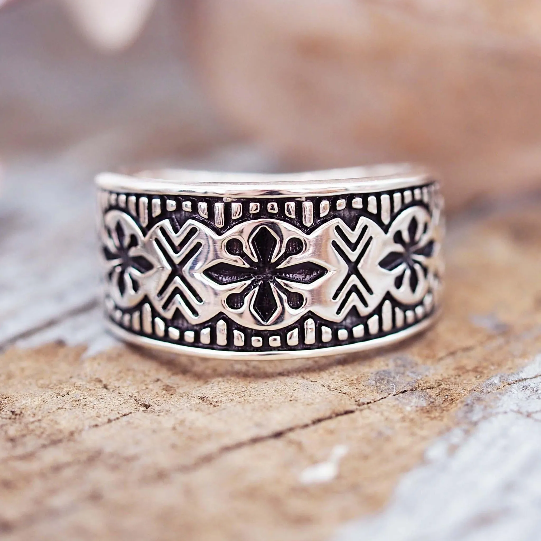 Aztec Flower Ring