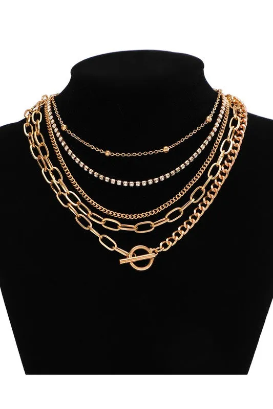 Beauty in Everything 5 Chain Necklace