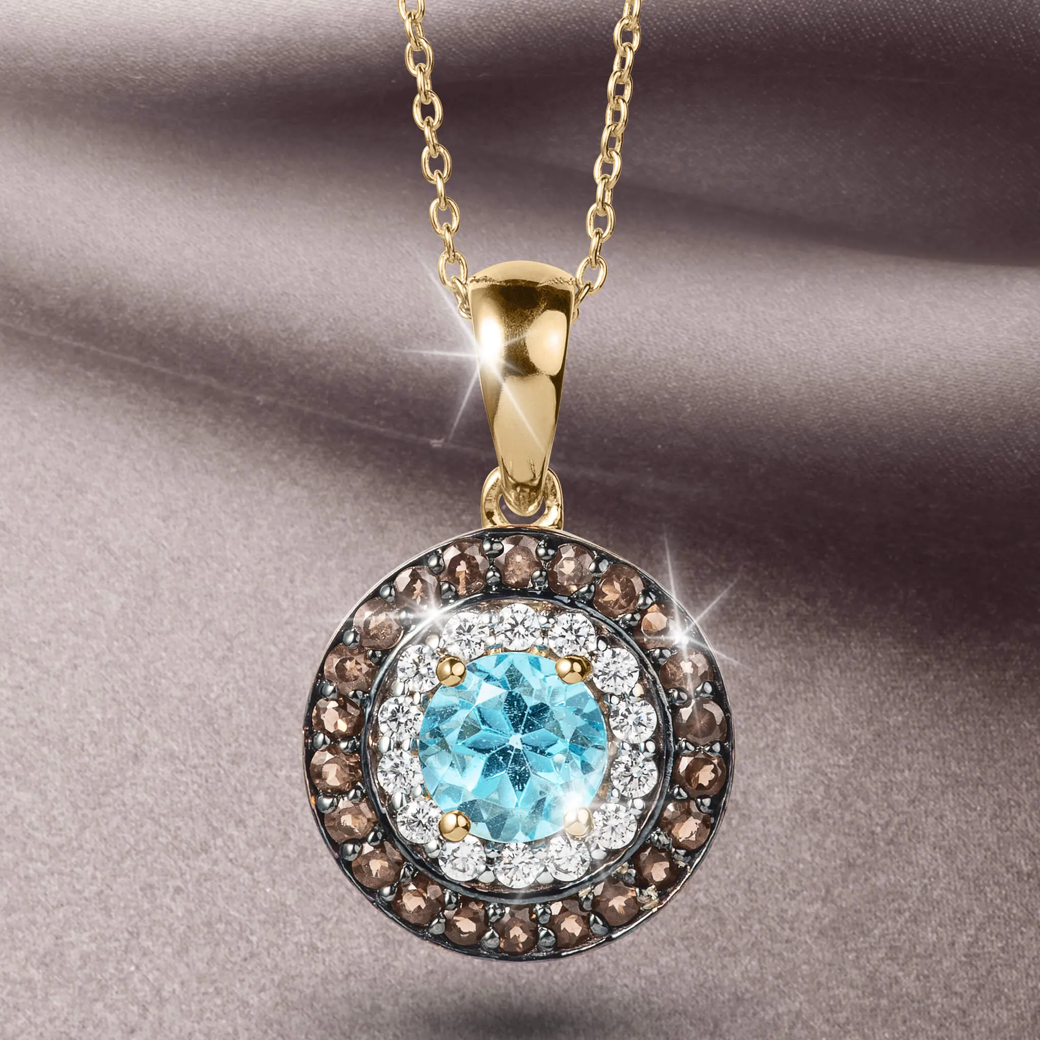 Blue Topaz Horizon Pendant