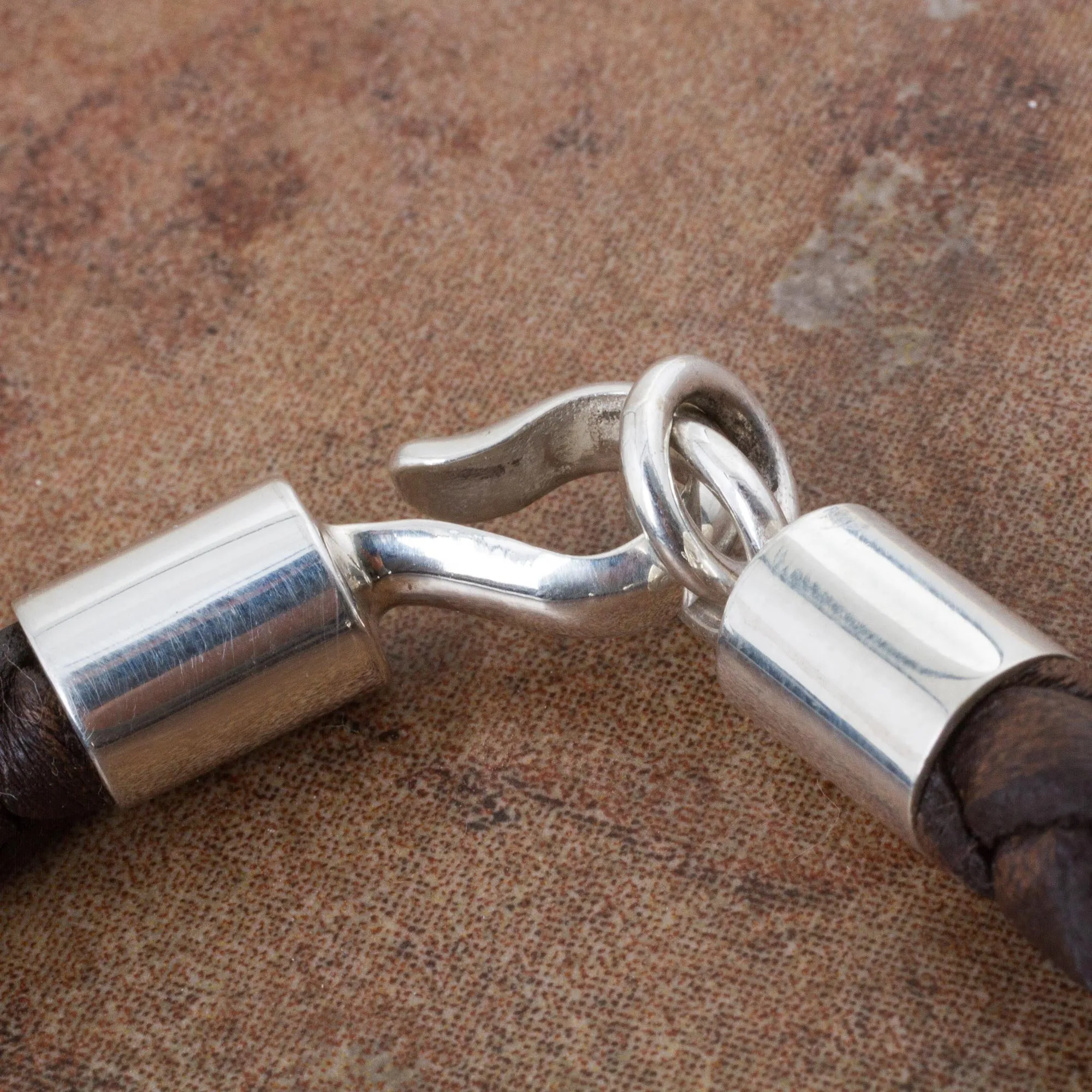 Bold Brown Men's Leather Bracelet