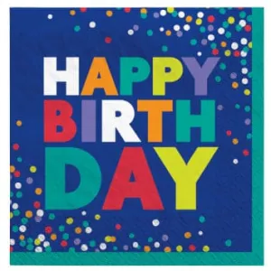 Bold Happy Birthday Value Beverage Napkins