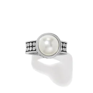 Brighton Pebble Dot Pearl Wide Band Ring