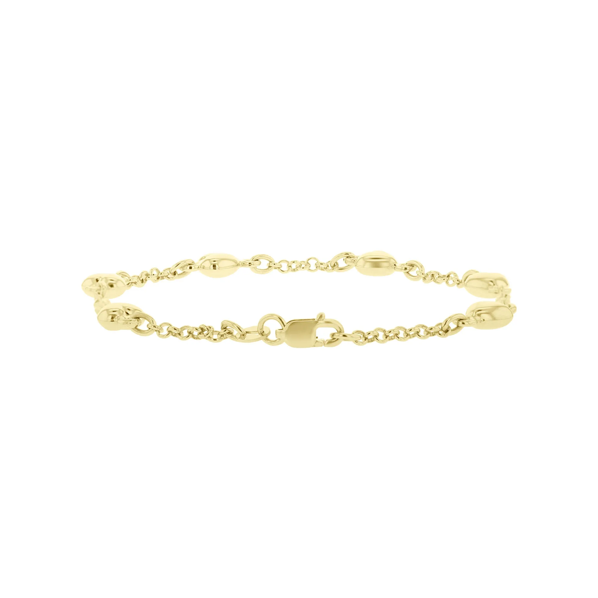 Bubble Heart Gold Bracelet