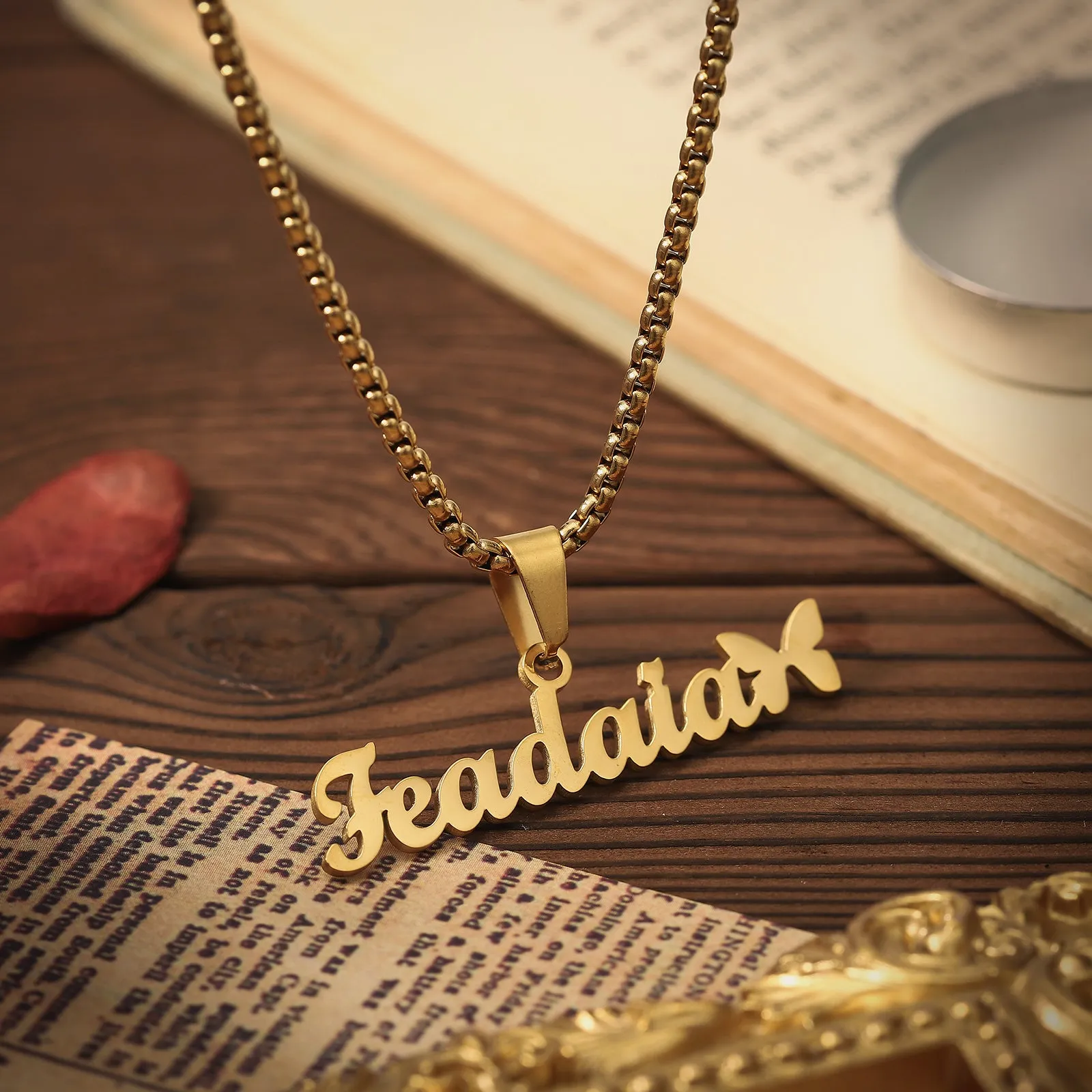 Butterfly Custom Name Necklace