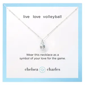 CC Sport Silver Volleyball Necklaces (Team Pack of 12)