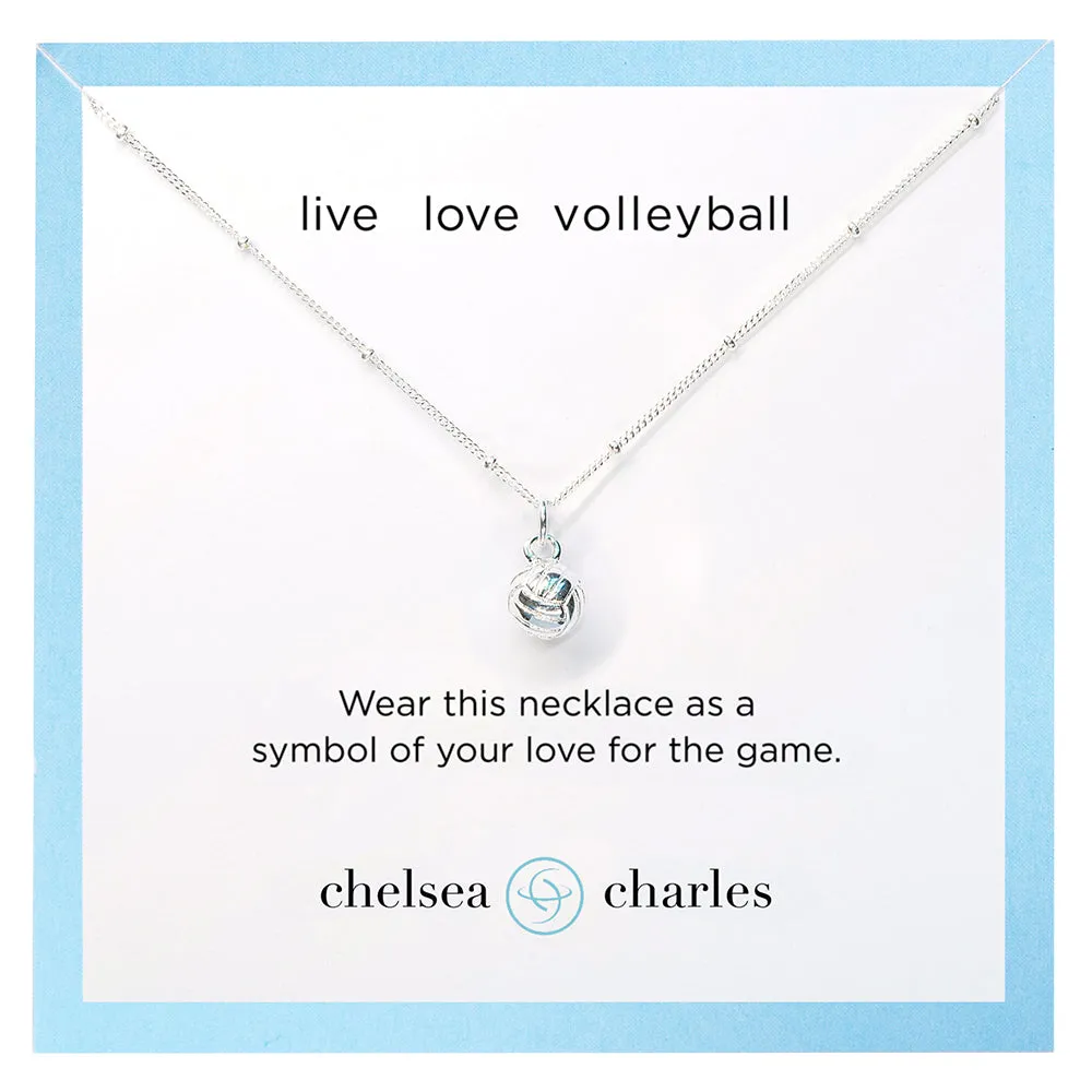 CC Sport Silver Volleyball Necklaces (Team Pack of 12)