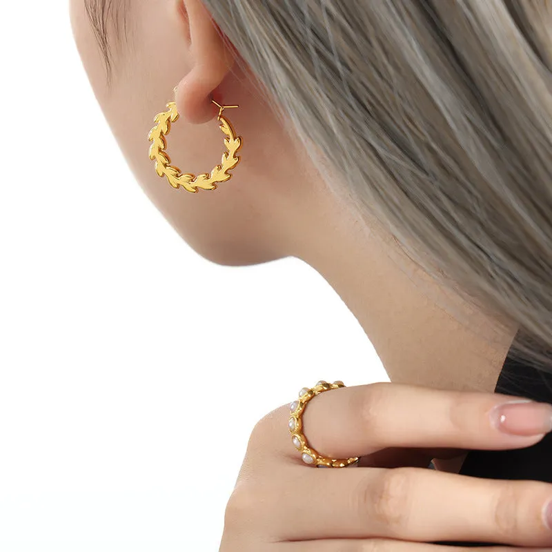 Chic Gold-Plated U-Shaped Earrings for Women - Wholesale Jewelry by Planderful