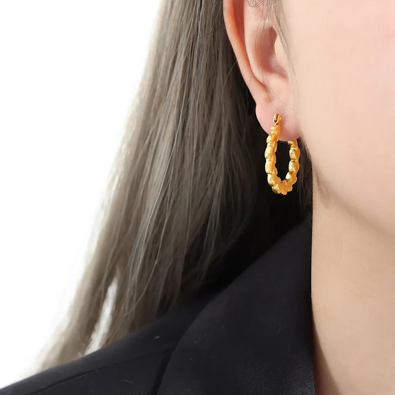 Chic Gold-Plated U-Shaped Earrings for Women - Wholesale Jewelry by Planderful