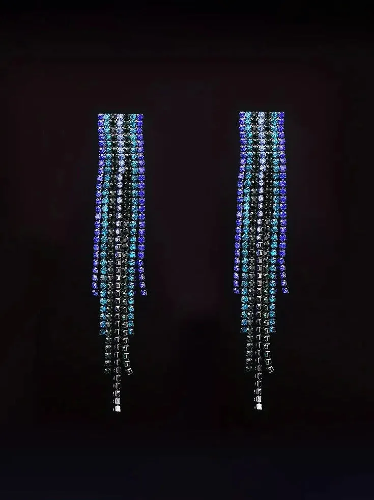 Chic Rhinestone Dangle Earrings