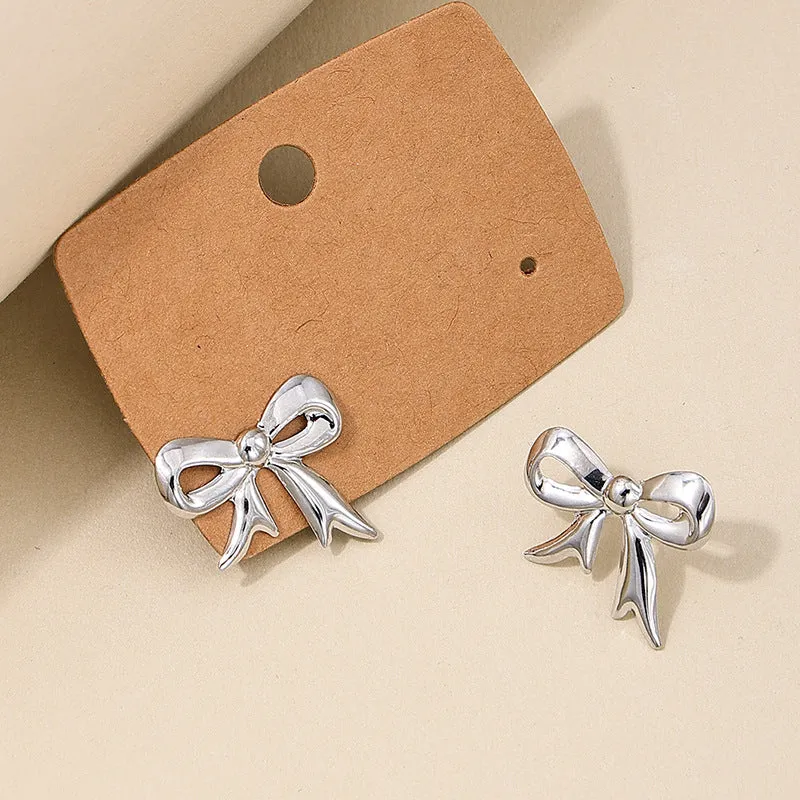 Chic Silk Bow Earrings with a Touch of Elegance