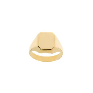 Chunky Gold Signet Ring | Genuine 14K Gold