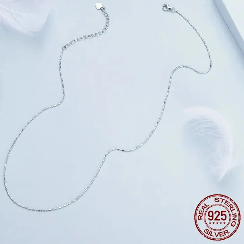 Classic Basic Chain 925 Sterling Silver Lobster Clasp Adjustable Necklace Chain Fashion Jewelry for Women