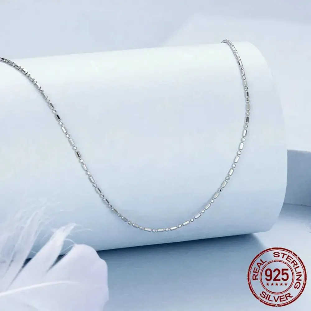 Classic Basic Chain 925 Sterling Silver Lobster Clasp Adjustable Necklace Chain Fashion Jewelry for Women