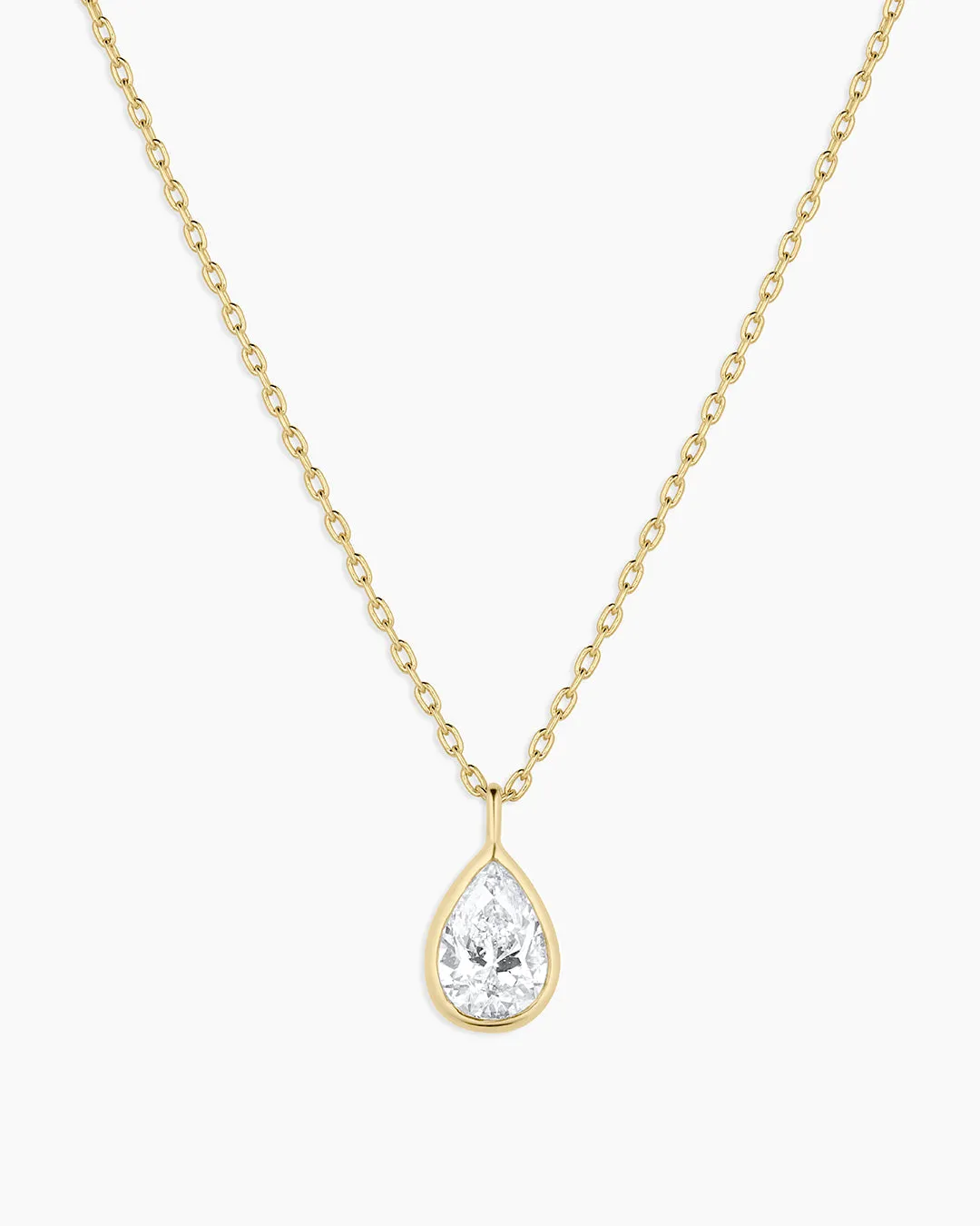 Classic Diamond Pear Necklace