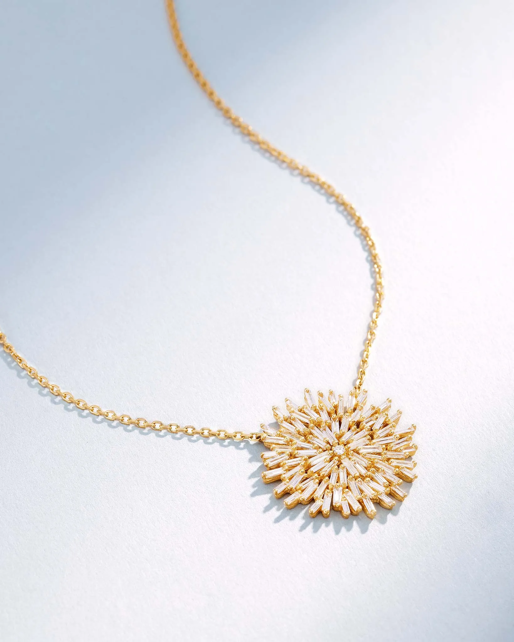 Classic Diamond Sun Burst Pendant