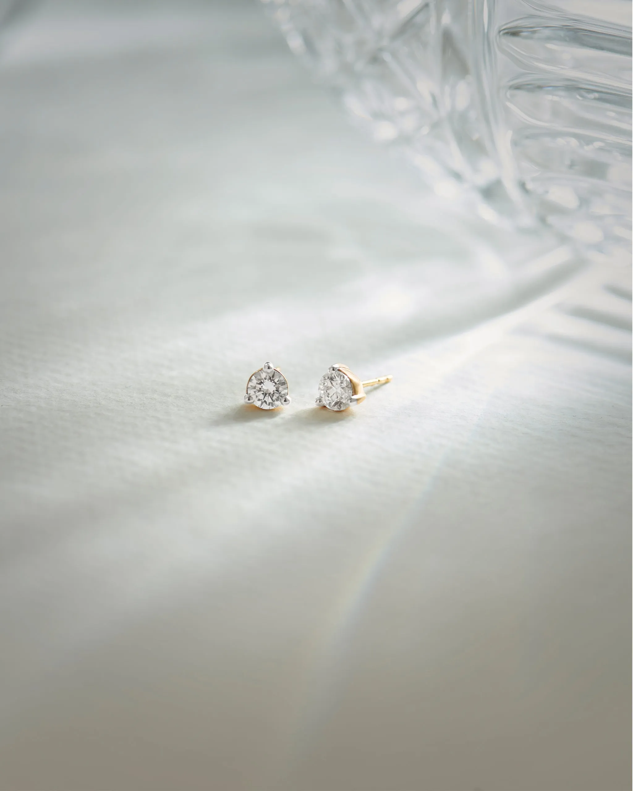 Classic Small Diamond Solitaire Earrings