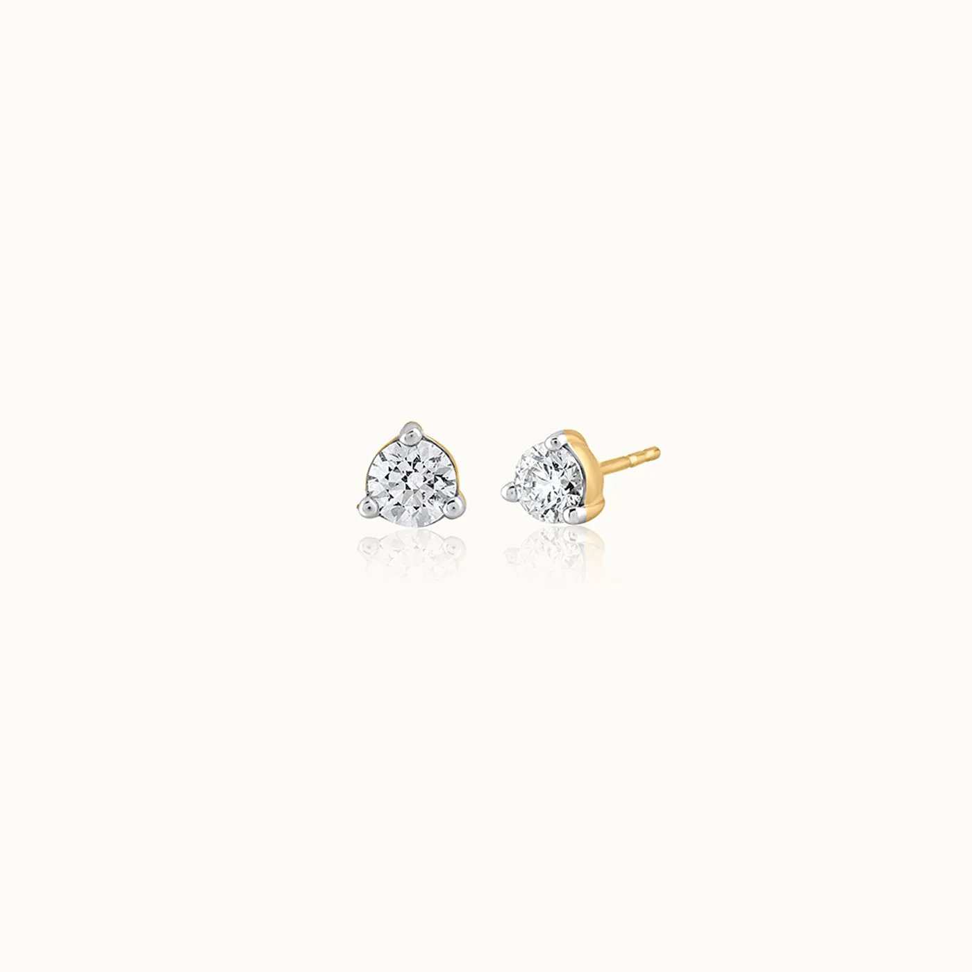 Classic Small Diamond Solitaire Earrings