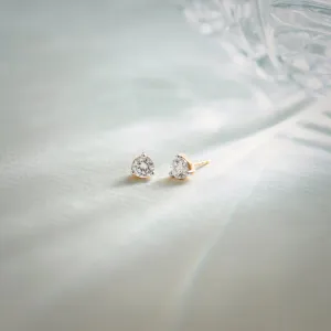 Classic Small Diamond Solitaire Earrings