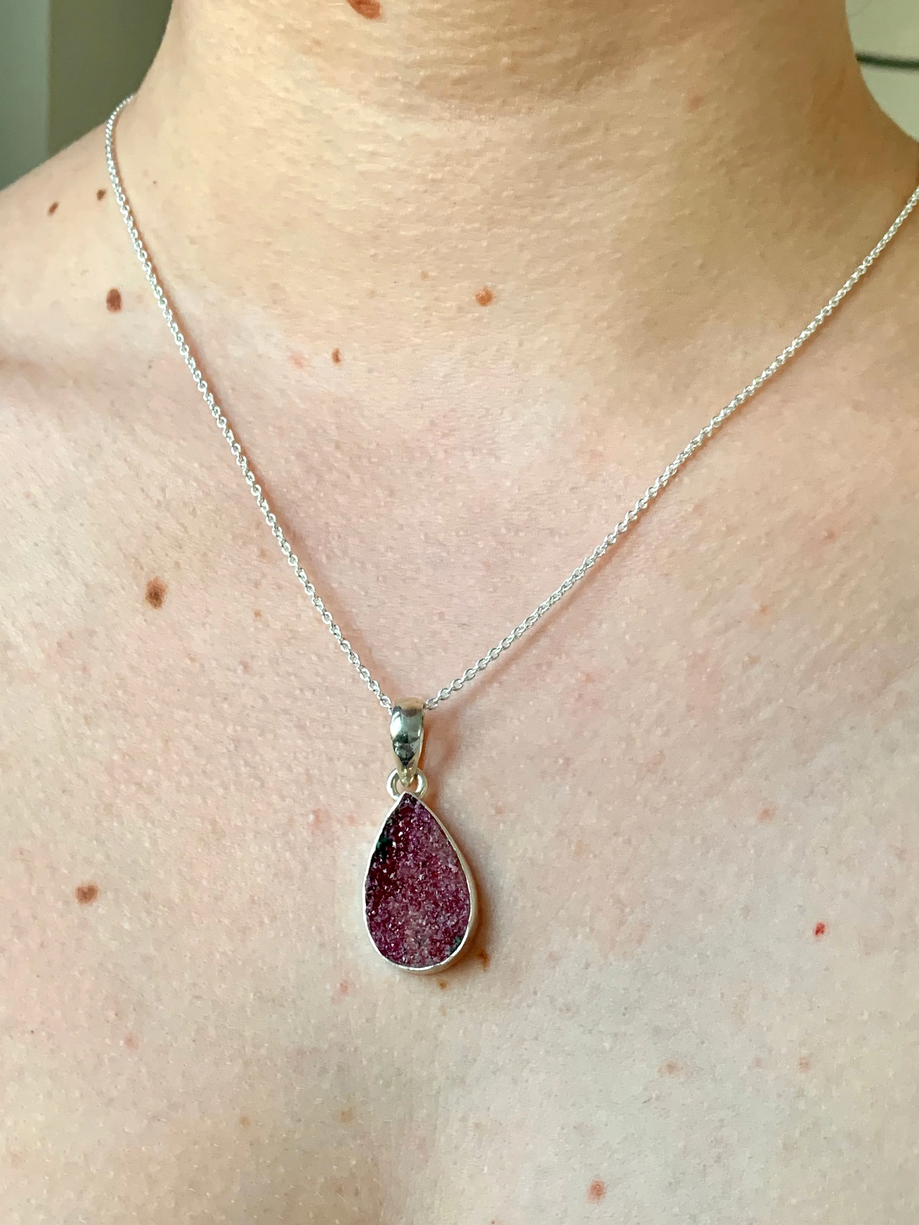 Cobalto Calcite Akoni Pendant - Teardrop