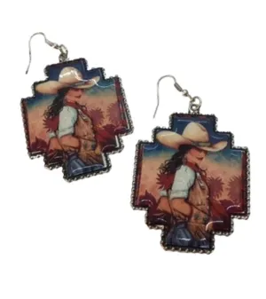 Cowgirl Cross Earrings