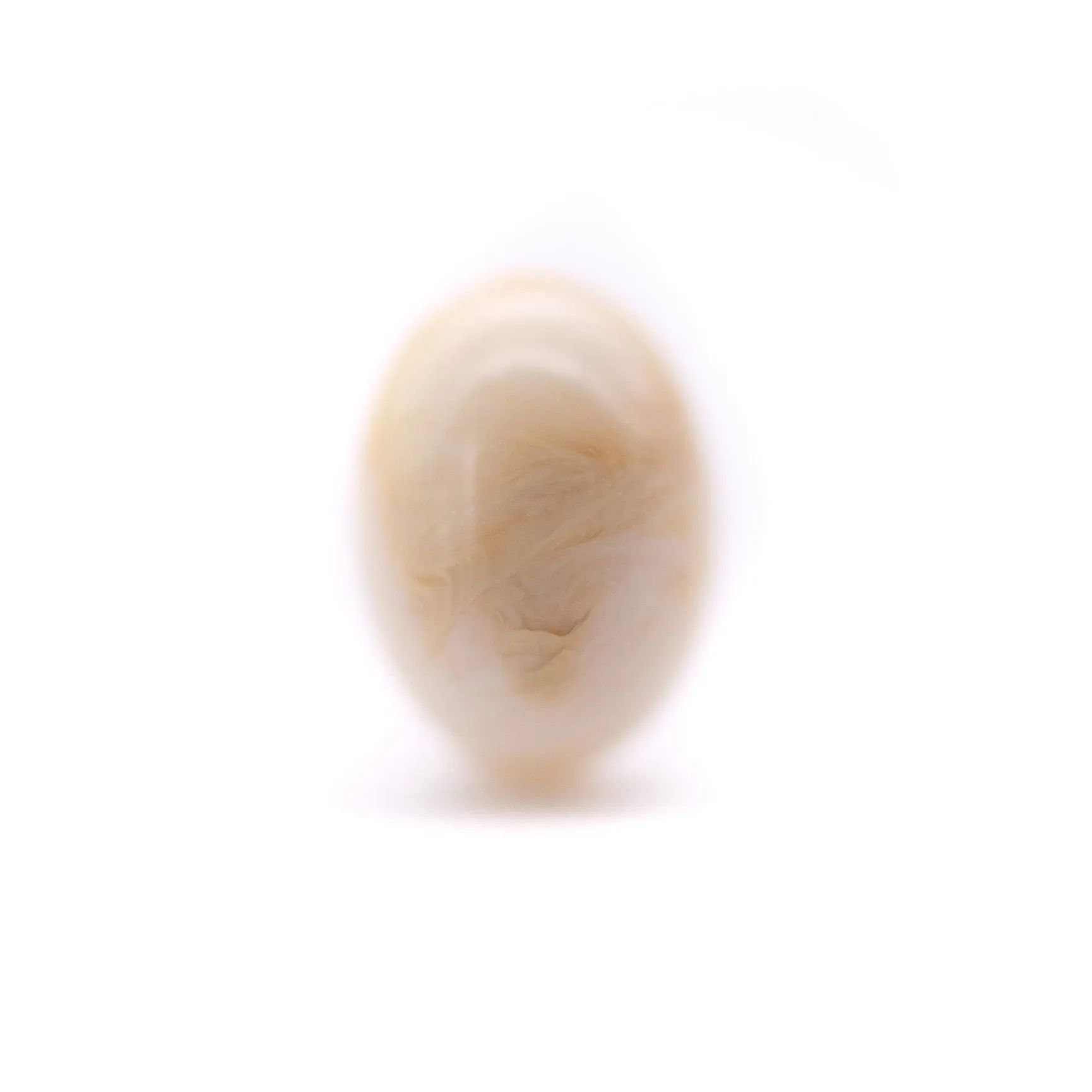 Cream Marbled Small Oval Stud Lucite Earrings