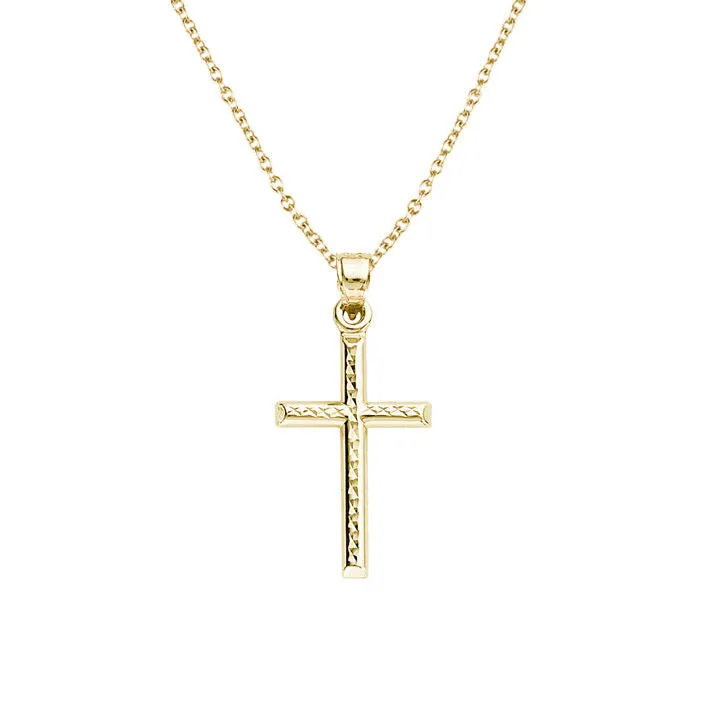 Crystal Cut Cross Necklace