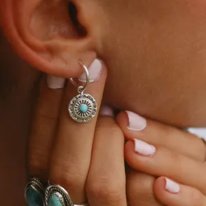 Dainty Turquoise Mandala Earrings