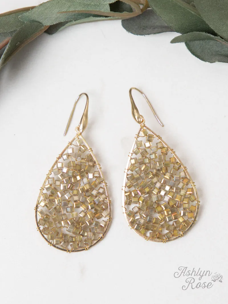 Dream Weaver Drop Earrings, Light Brown