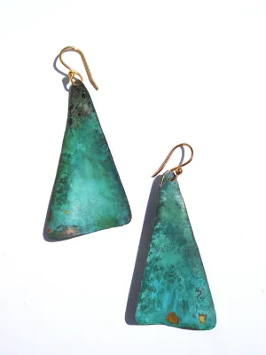 Earrings Piramide Patina Medium