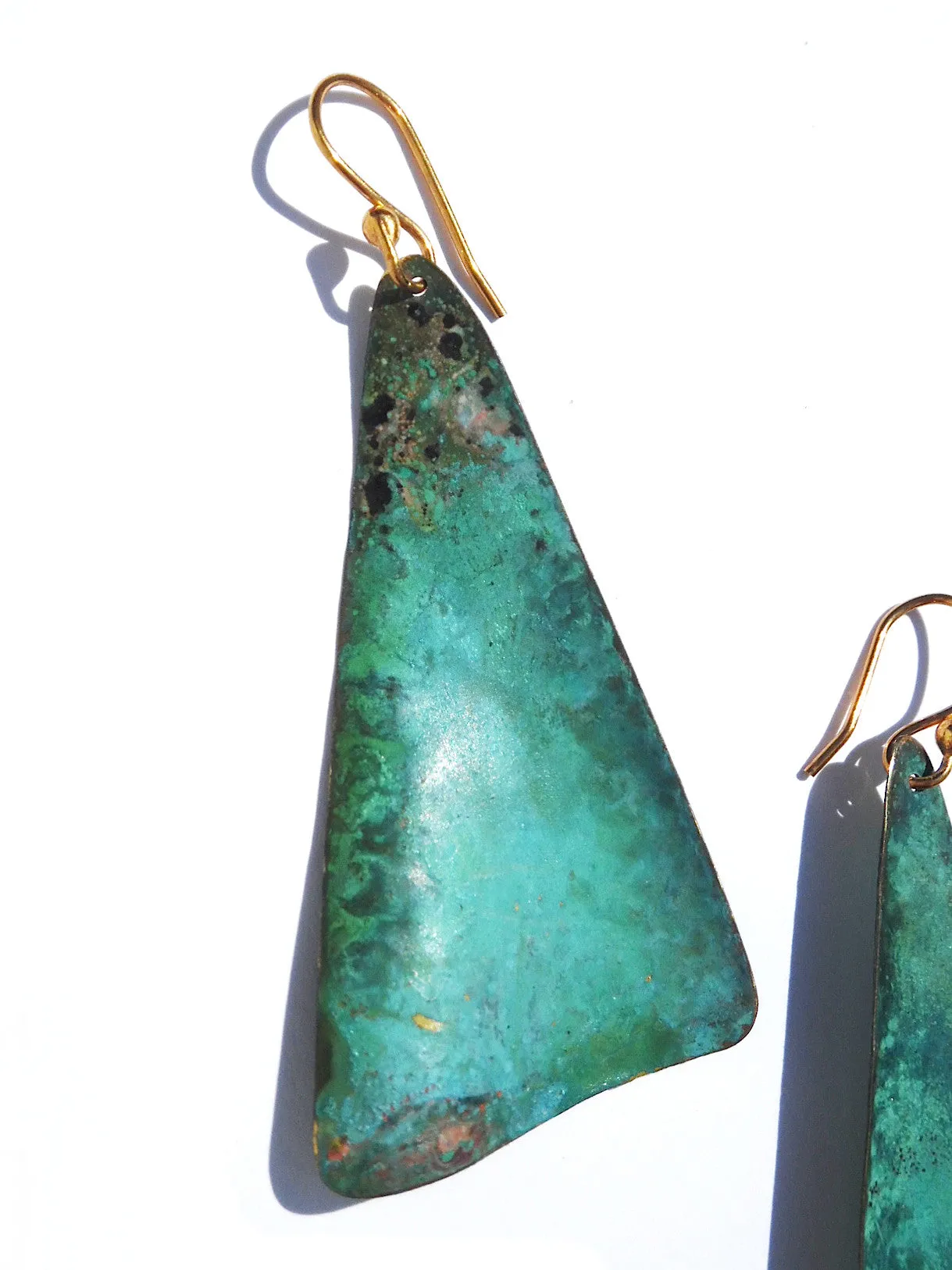 Earrings Piramide Patina Medium