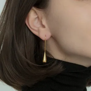 Elegant Gold-Plated Teardrop Earrings-jlt11659