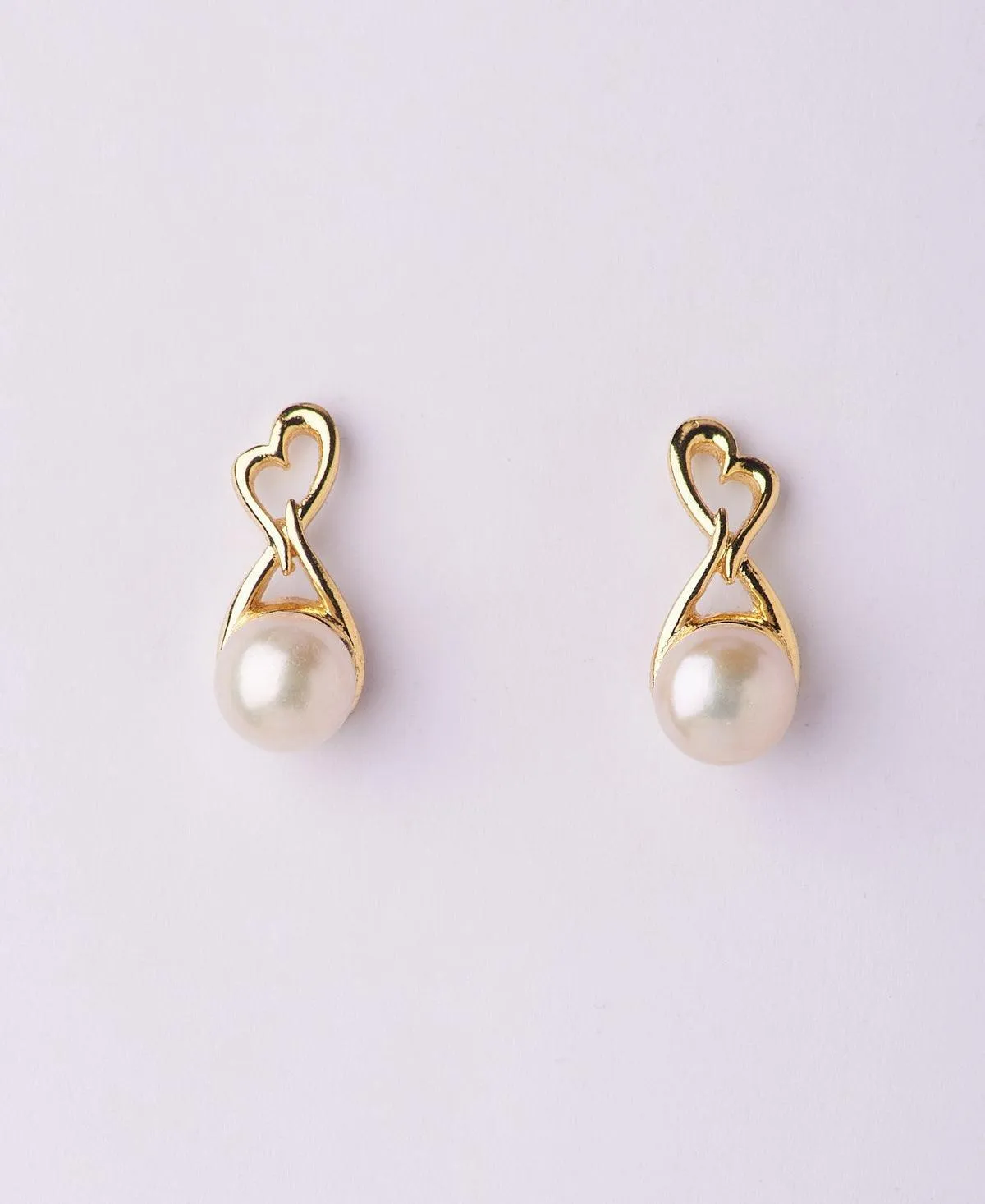 Elegant Real Pearl Stud Earring