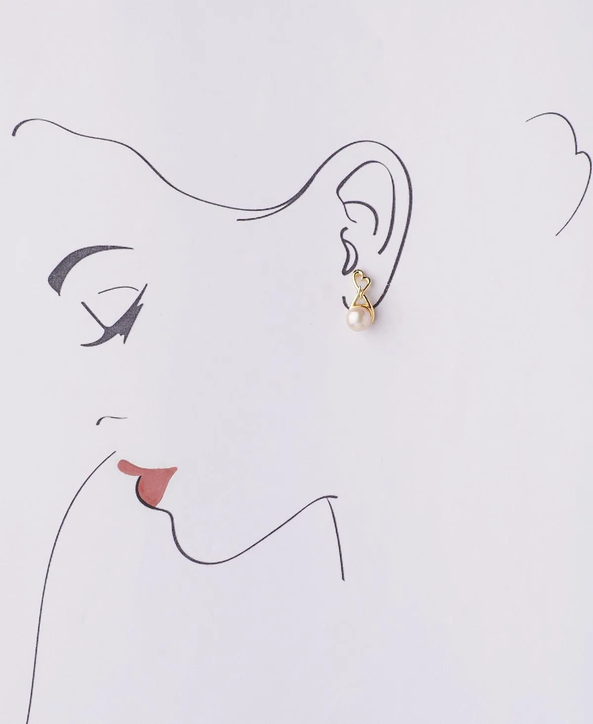 Elegant Real Pearl Stud Earring