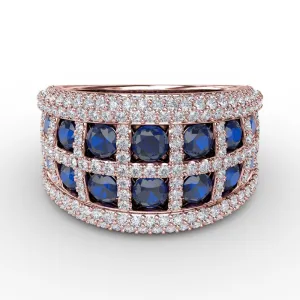 Fana Bold and Beautiful Sapphire and Diamond Ring