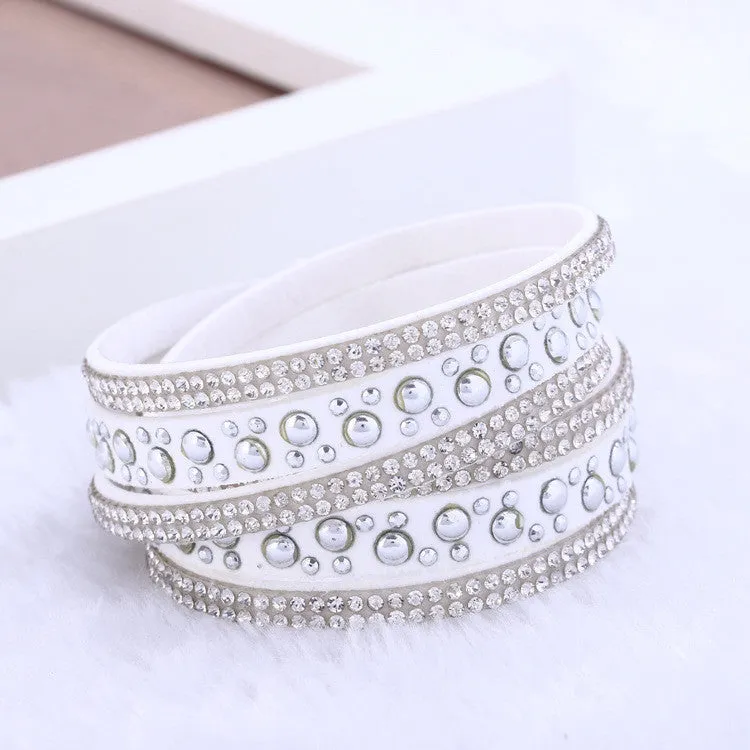 Fashion and personality leather bracelet multilayer bracelet women jewelry